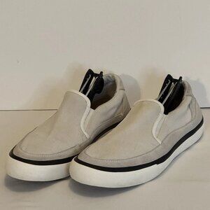 Clarks Aceley Step Women’s Cream Canvas Slip On Shoes Size 10 – Comfort Fit